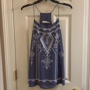 Purple tank top with white detail